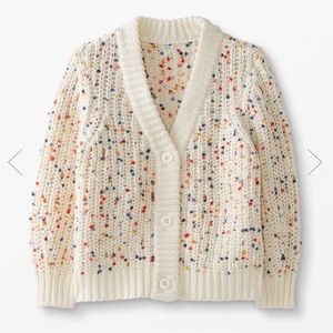 Hanna Andersson multi Flecked yarn cardigan girls size 6-7